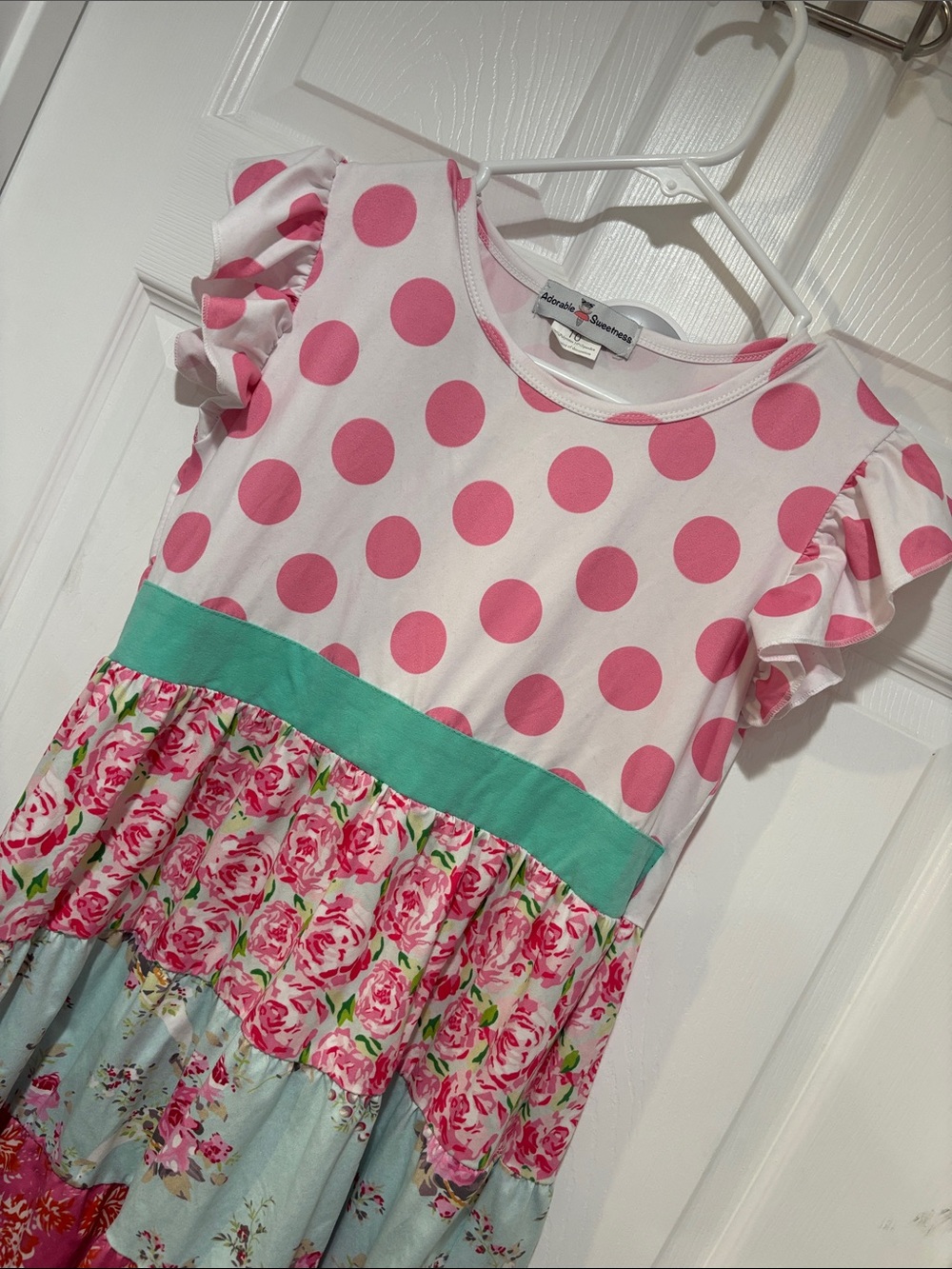 ADORABLE SWEETNESS Floral Polka Dot Kids Dress